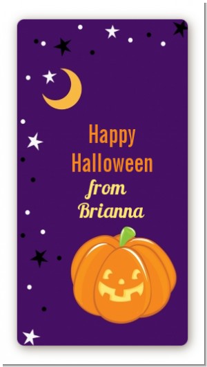 Jack O Lantern - Custom Rectangle Halloween Sticker/Labels