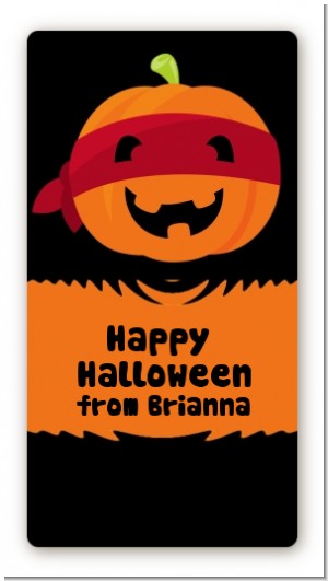 Jack O Lantern Superhero - Custom Rectangle Halloween Sticker/Labels