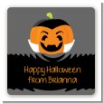 Jack O Lantern Vampire - Square Personalized Halloween Sticker Labels thumbnail
