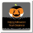 Jack O Lantern Vampire - Square Personalized Halloween Sticker Labels thumbnail