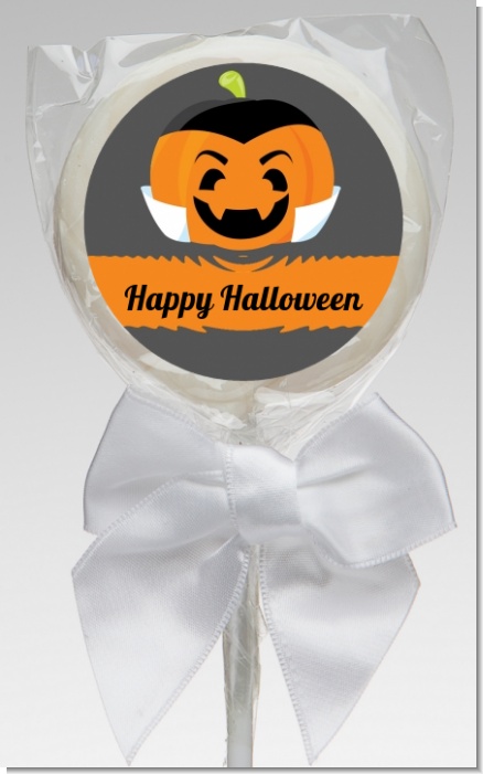 Jack O Lantern Vampire - Personalized Halloween Lollipop Favors