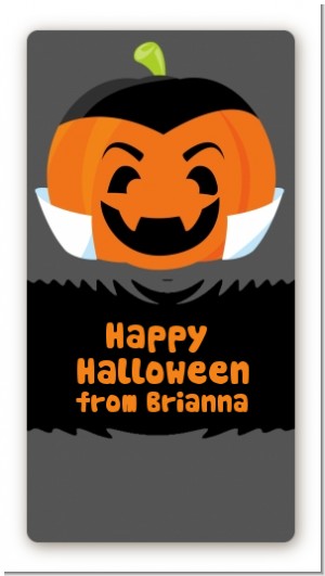 Jack O Lantern Vampire - Custom Rectangle Halloween Sticker/Labels