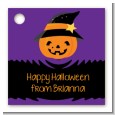 Jack O Lantern Witch - Personalized Halloween Card Stock Favor Tags thumbnail