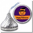 Jack O Lantern Witch - Hershey Kiss Halloween Sticker Labels thumbnail