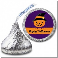 Jack O Lantern Witch - Hershey Kiss Halloween Sticker Labels