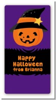 Jack O Lantern Witch - Custom Rectangle Halloween Sticker/Labels