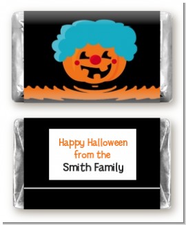 Jack O Lantern Clown - Personalized Halloween Mini Candy Bar Wrappers