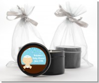 Jewish Baby Boy - Baby Shower Black Candle Tin Favors