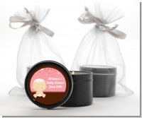 Jewish Baby Girl - Baby Shower Black Candle Tin Favors