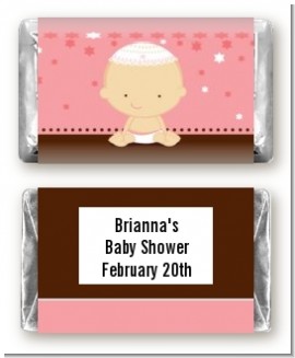 Jewish Baby Girl - Personalized Baby Shower Mini Candy Bar Wrappers