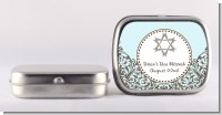 Jewish Star of David Blue & Brown - Personalized Bar / Bat Mitzvah Mint Tins