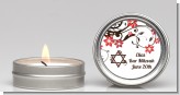 Jewish Star of David Floral Blossom - Bar / Bat Mitzvah Candle Favors