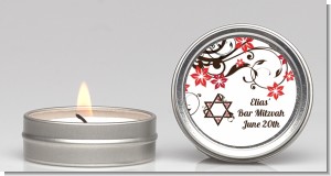 Jewish Star of David Floral Blossom - Bar / Bat Mitzvah Candle Favors