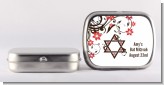 Jewish Star Of David Floral Blossom - Personalized Bar / Bat Mitzvah Mint Tins
