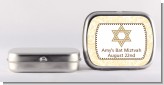 Jewish Star of David Yellow & Brown - Personalized Bar / Bat Mitzvah Mint Tins