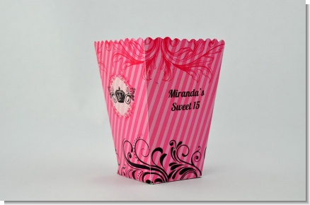 Juicy Couture Inspired - Personalized Birthday Party Popcorn Boxes