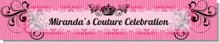 Juicy Couture Inspired - Personalized Birthday Party Banners