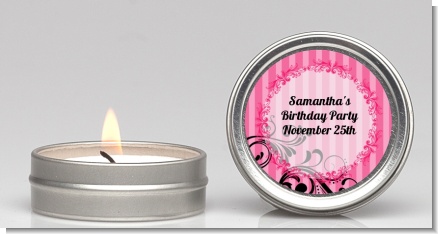 Juicy Couture Inspired - Birthday Party Candle Favors