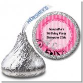 Juicy Couture Inspired - Hershey Kiss Birthday Party Sticker Labels