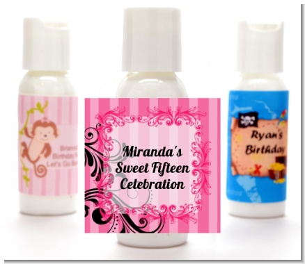 Juicy Couture Inspired - Personalized Birthday Party Lotion Favors