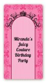 Juicy Couture Inspired - Custom Rectangle Birthday Party Sticker/Labels