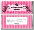 Juicy Couture Inspired - Personalized Birthday Party Candy Bar Wrappers thumbnail