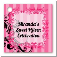 Juicy Couture Inspired - Personalized Birthday Party Card Stock Favor Tags