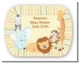 Jungle Safari Party - Personalized Baby Shower Rounded Corner Stickers thumbnail