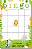 Jungle Party - Baby Shower Gift Bingo Game Card