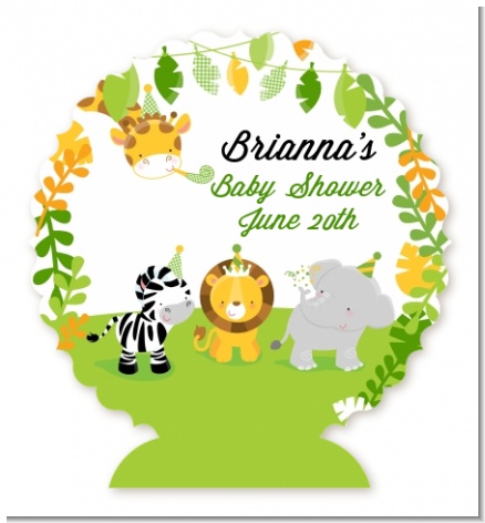 Jungle Party - Personalized Baby Shower Centerpiece Stand