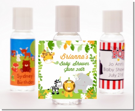 Jungle Party - Personalized Baby Shower Hand Sanitizers Favors