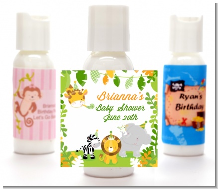 Jungle Party - Personalized Baby Shower Lotion Favors