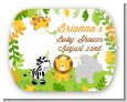 Jungle Party - Personalized Baby Shower Rounded Corner Stickers thumbnail