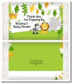 Jungle Party - Personalized Popcorn Wrapper Baby Shower Favors