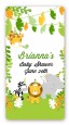 Jungle Party - Custom Rectangle Baby Shower Sticker/Labels thumbnail