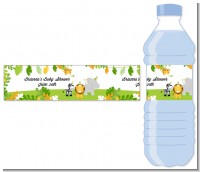 Jungle Party - Personalized Baby Shower Water Bottle Labels