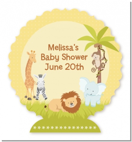 Jungle Safari Party - Personalized Baby Shower Centerpiece Stand