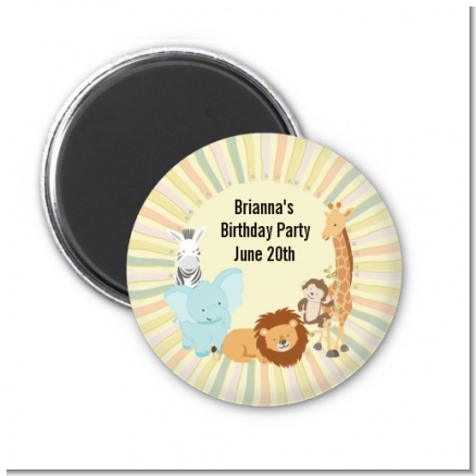 Jungle Safari Party - Personalized Baby Shower Magnet Favors