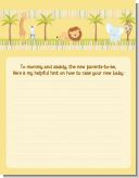 Jungle Safari Party - Baby Shower Notes of Advice