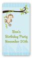 Monkey Boy - Custom Rectangle Birthday Party Sticker/Labels thumbnail