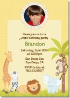 Jungle Safari Party - Photo Birthday Party Invitations