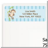 Monkey Boy - Birthday Party Return Address Labels