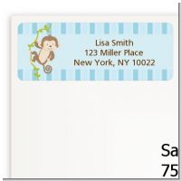 Monkey Boy - Baby Shower Return Address Labels