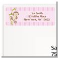 Monkey Girl - Baby Shower Return Address Labels thumbnail