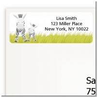 Zebra - Baby Shower Return Address Labels