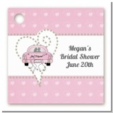 Just Married - Personalized Bridal Shower Card Stock Favor Tags