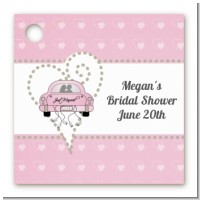 Just Married - Personalized Bridal Shower Card Stock Favor Tags