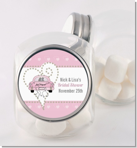 Just Married - Personalized Bridal Shower Candy Jar