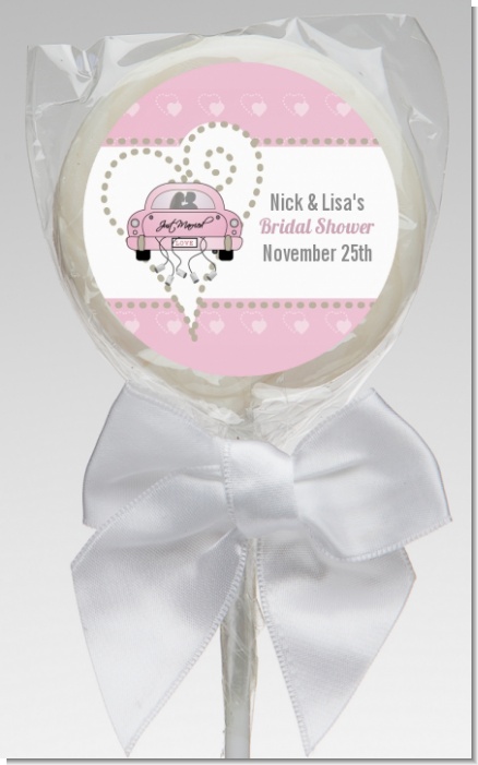 Just Married - Personalized Bridal Shower Lollipop Favors