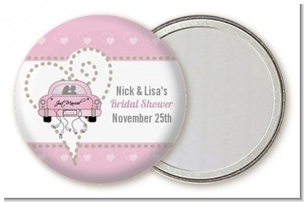 Just Married - Personalized Bridal Shower Pocket Mirror Favors